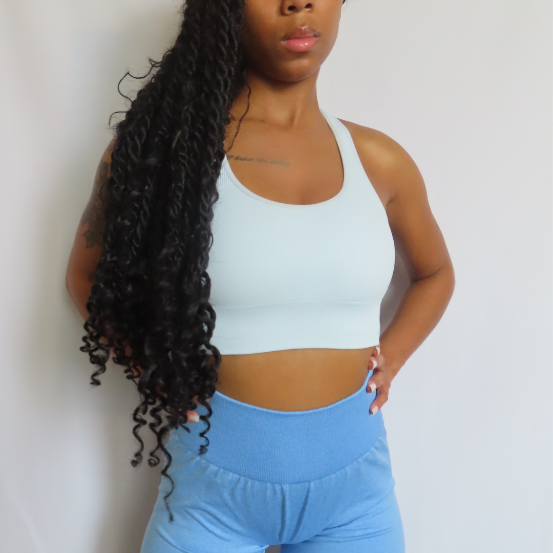 Light Blue Peak a boo bra