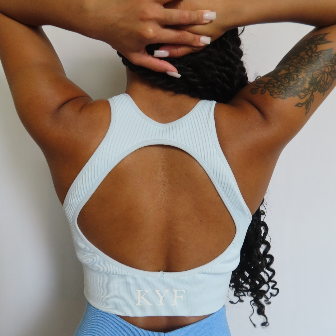 Light Blue Peak a boo bra