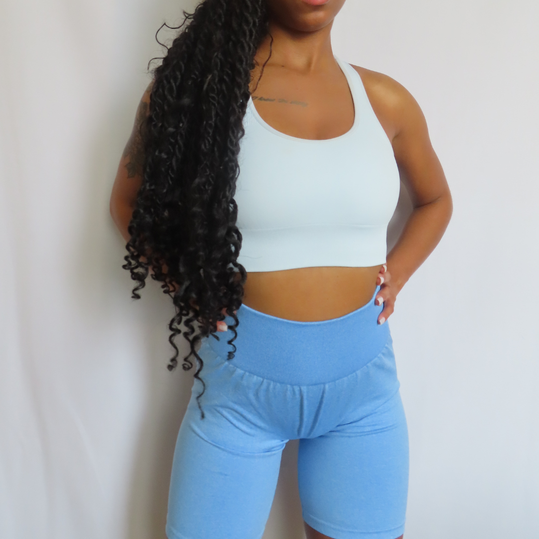 Sky Blue High Waisted Shorts