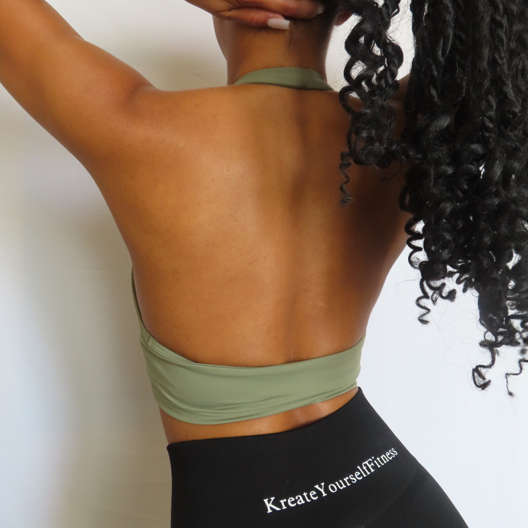 Olive Green Twist top