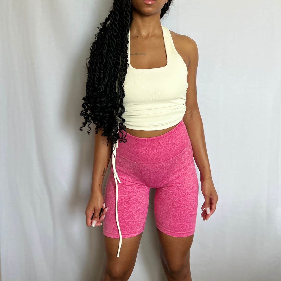 Bubble Gum Pink High waisted shorts